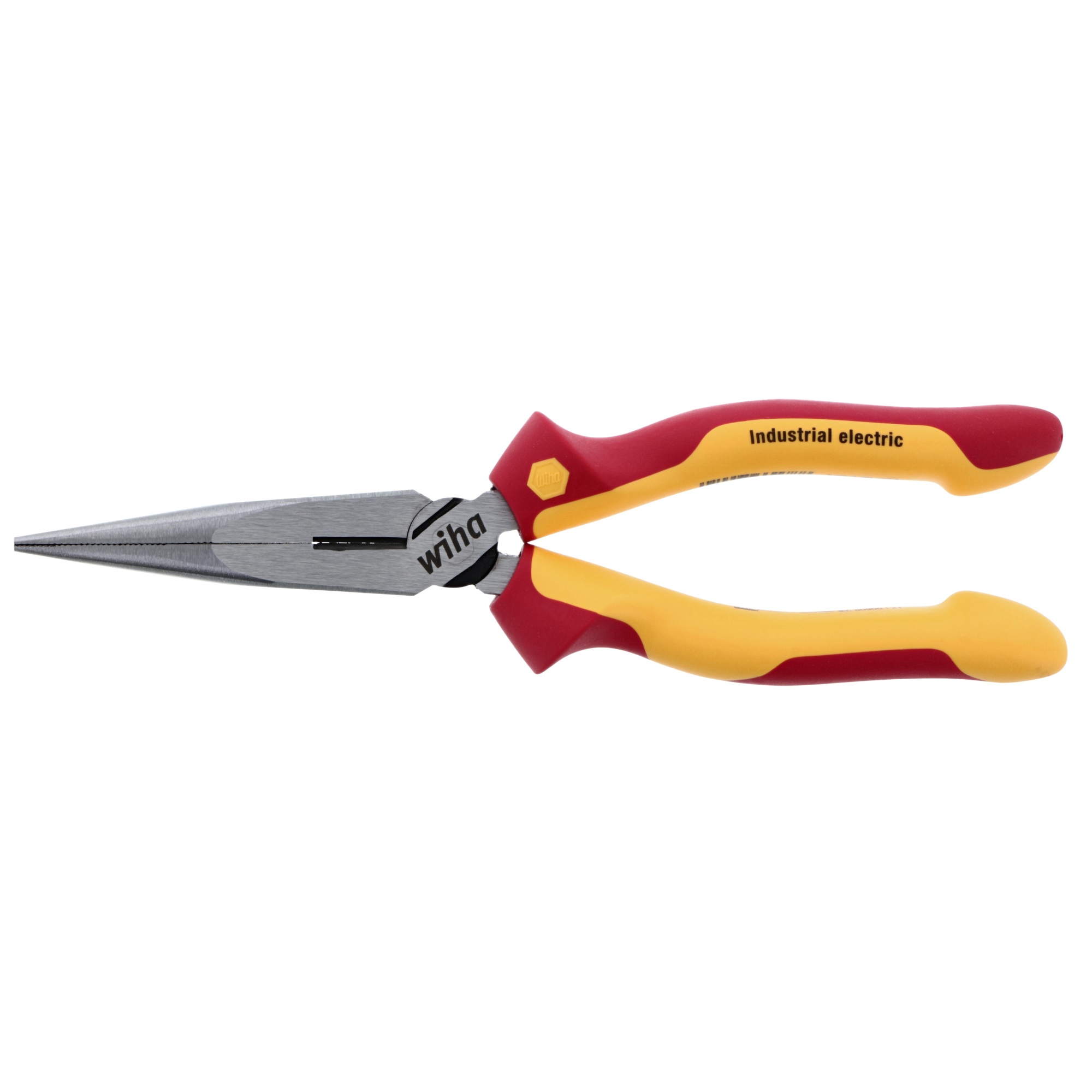 Wiha Tools Insulated Industrial Long Nose Pliers w/ Cutters 8", Model #32923